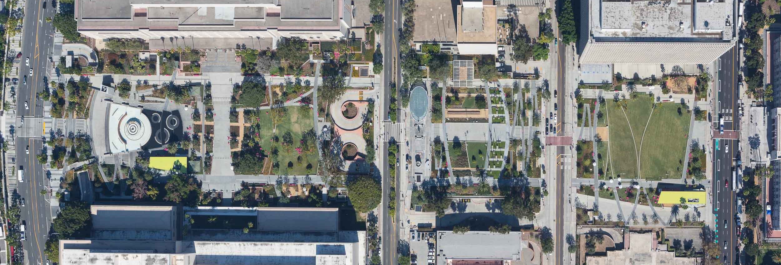 aerial view of the grand park site