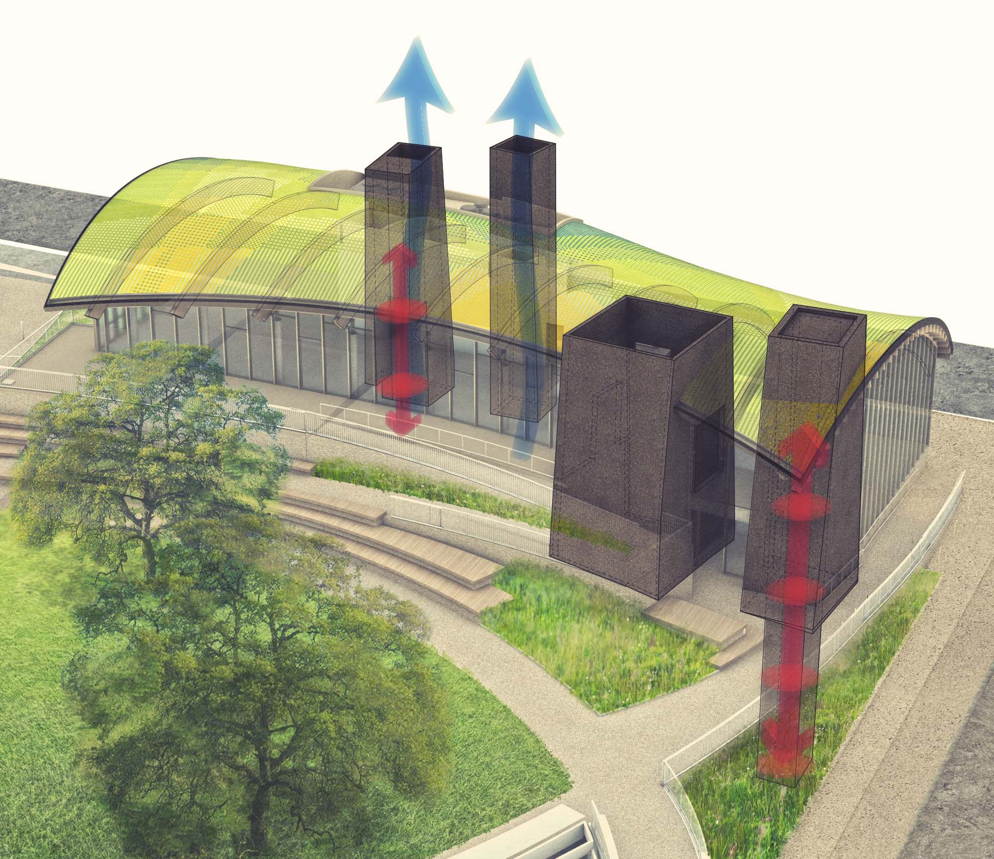 vertical concrete shaft diagram