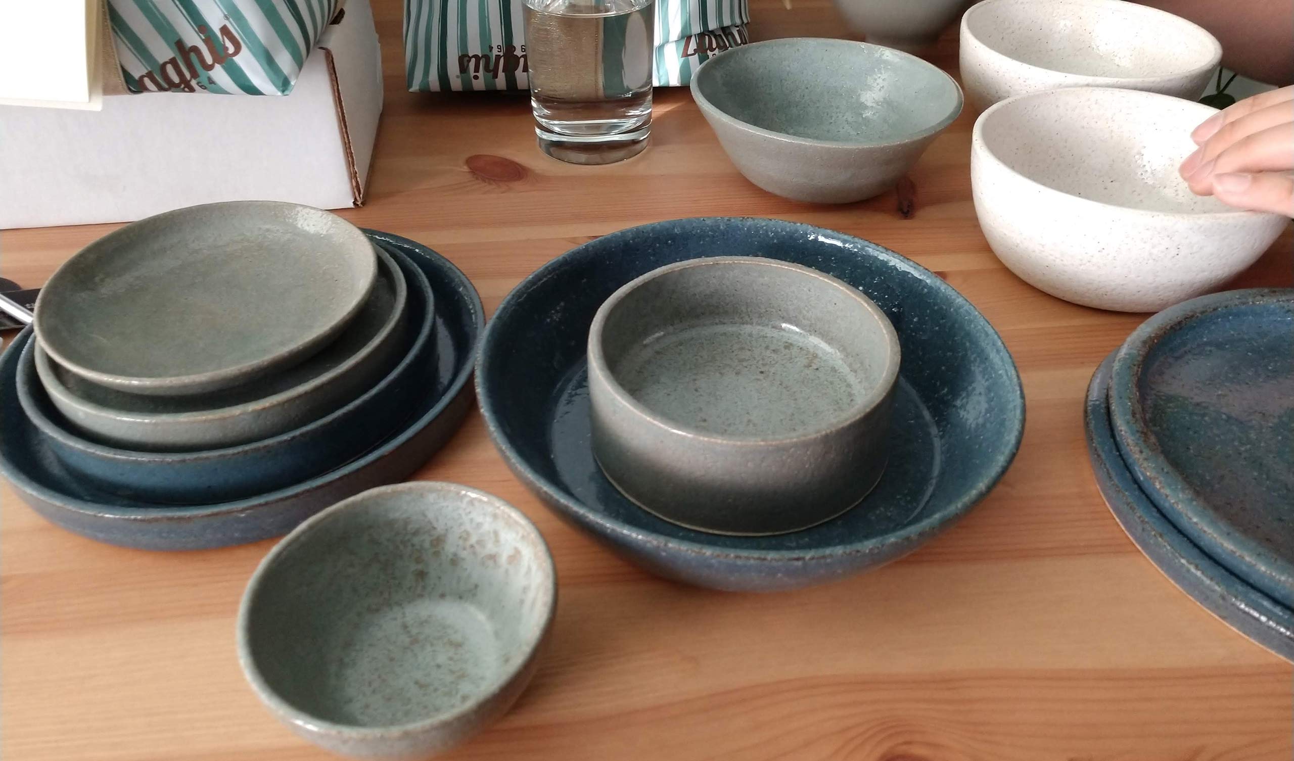 Glazed plates and bowls