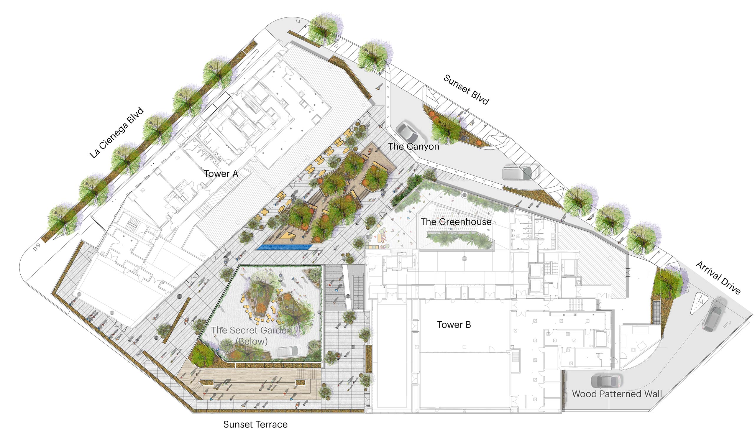 sunset level overall illustration plan