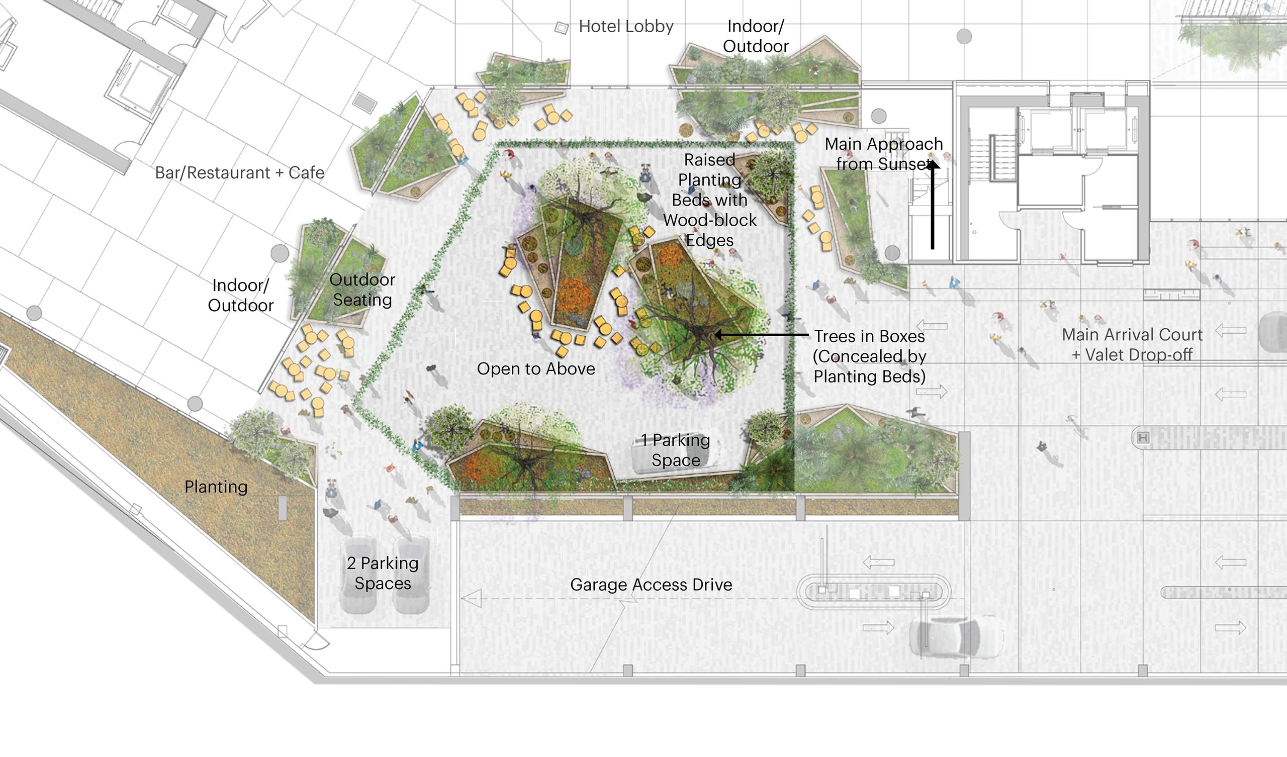 1 hotel Secret garden plan