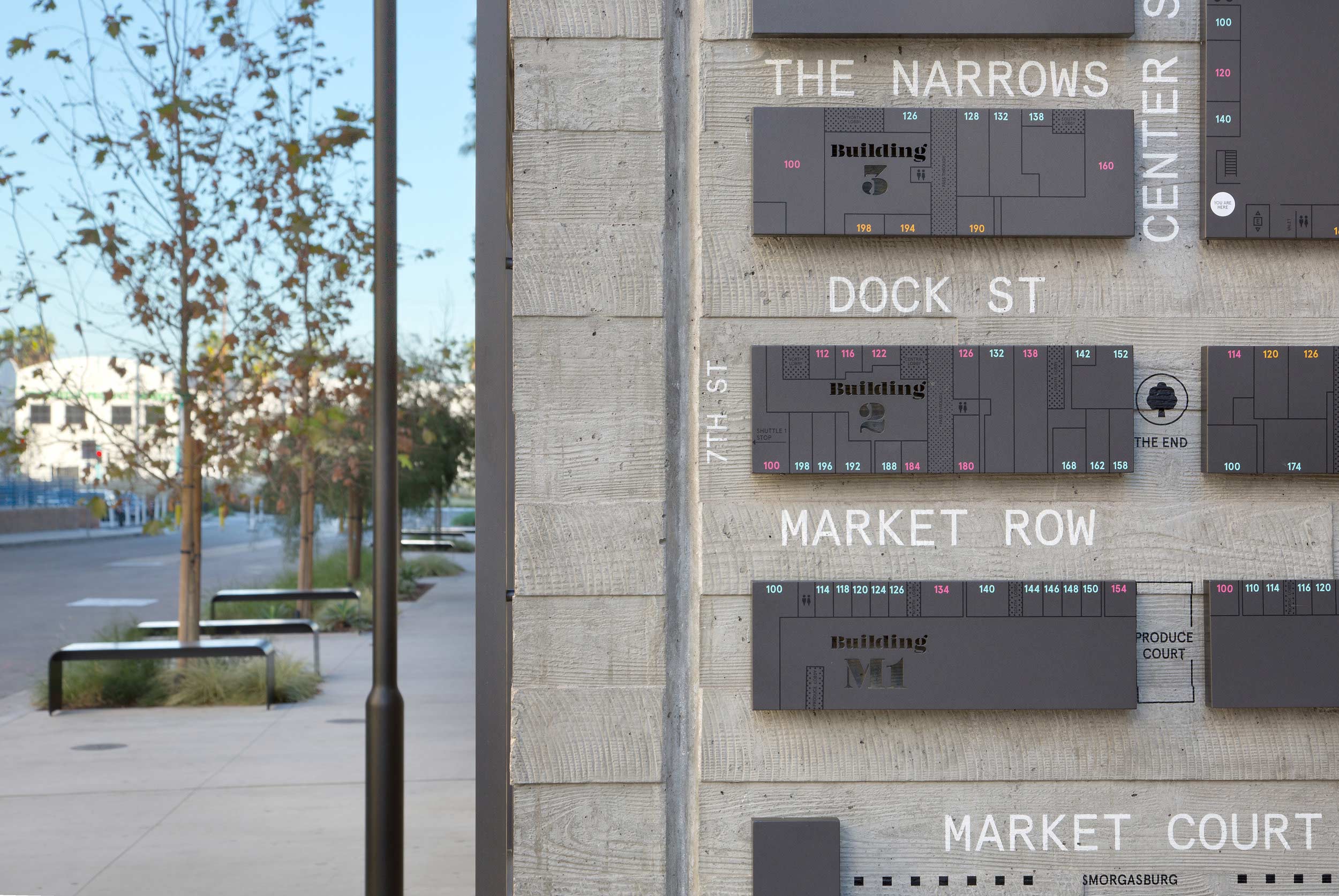 close up of ROW maps on a concrete wall