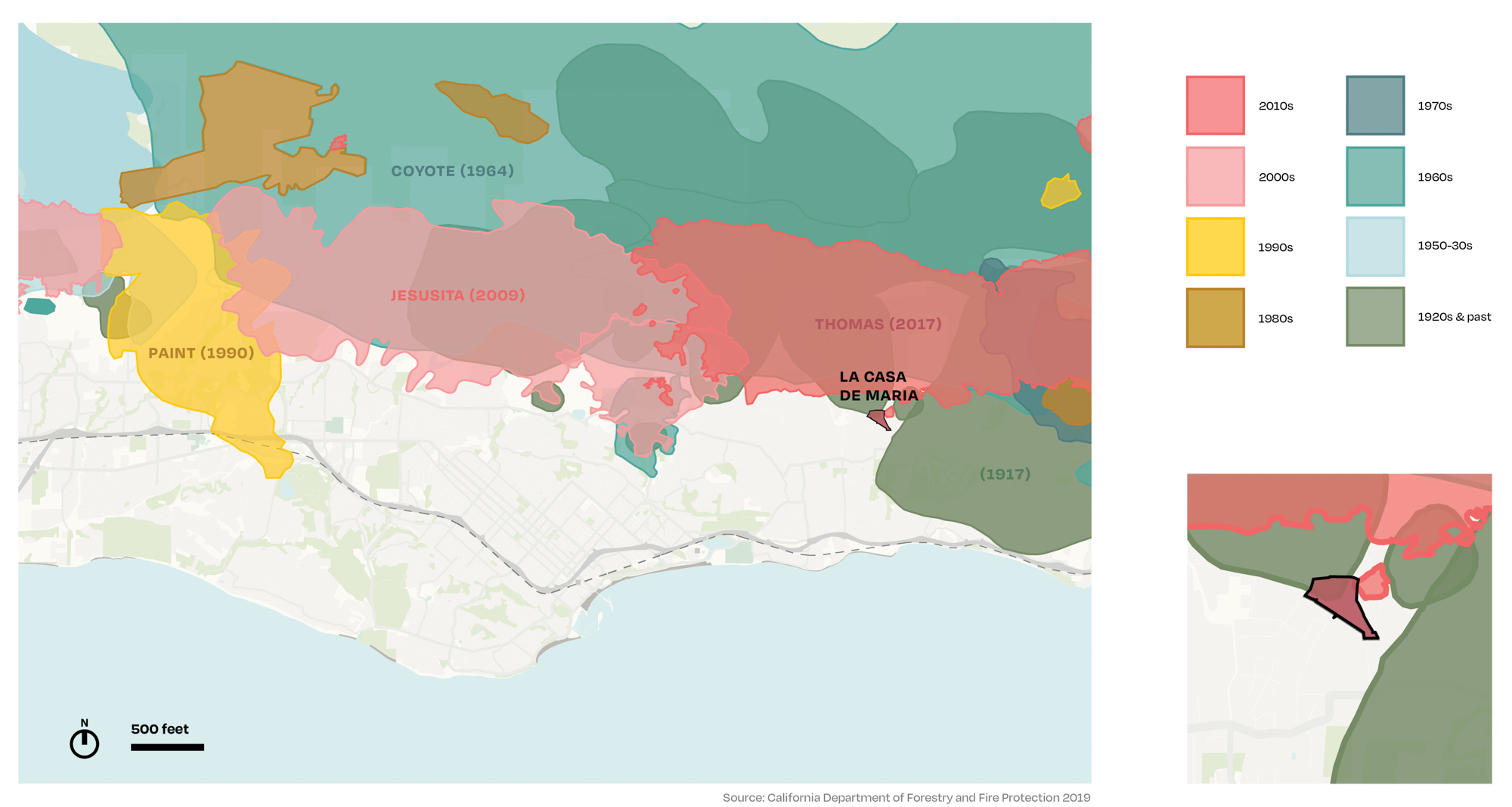 Historical fire perimeter diagram