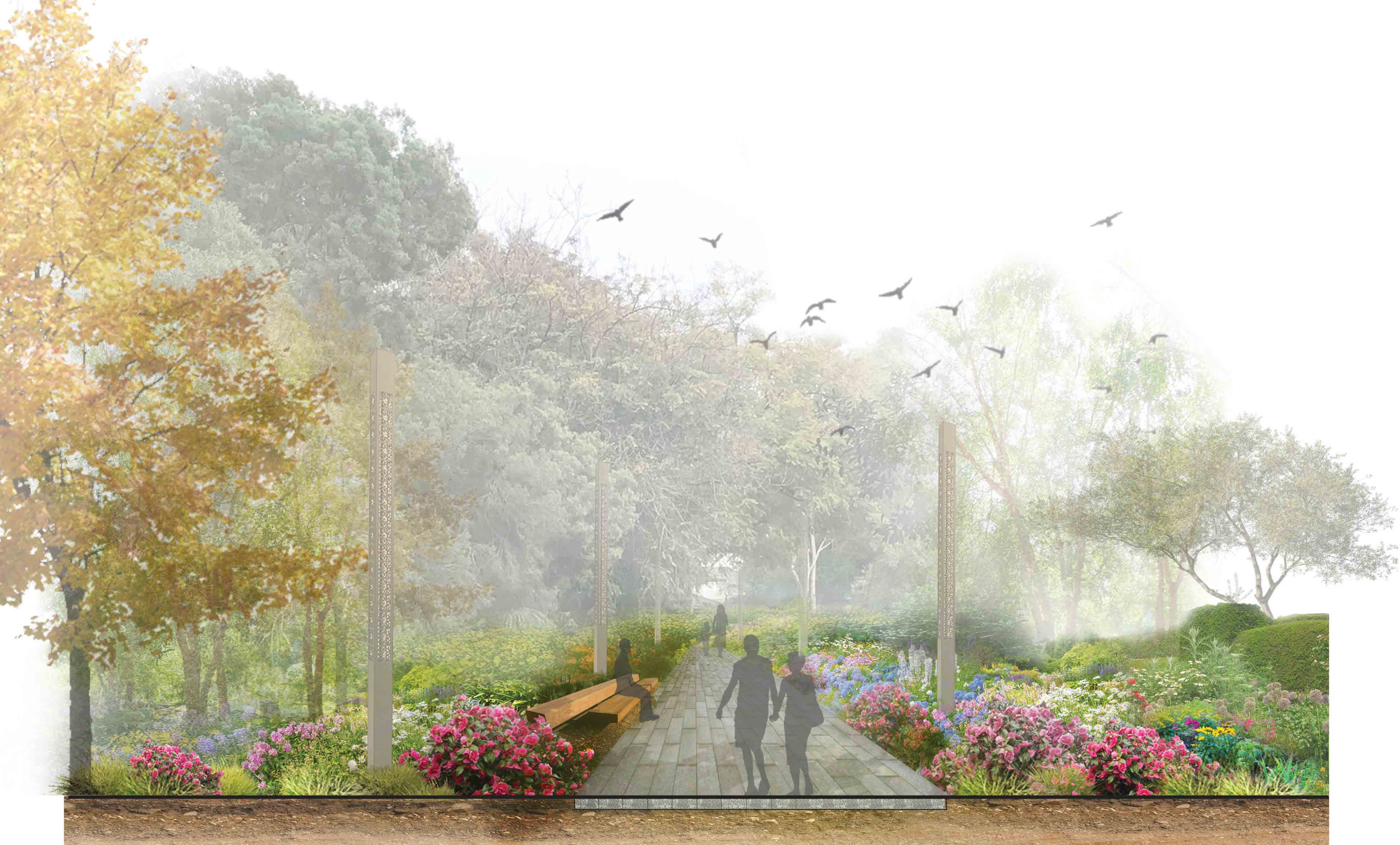 Descanso gardens promenade section rendering