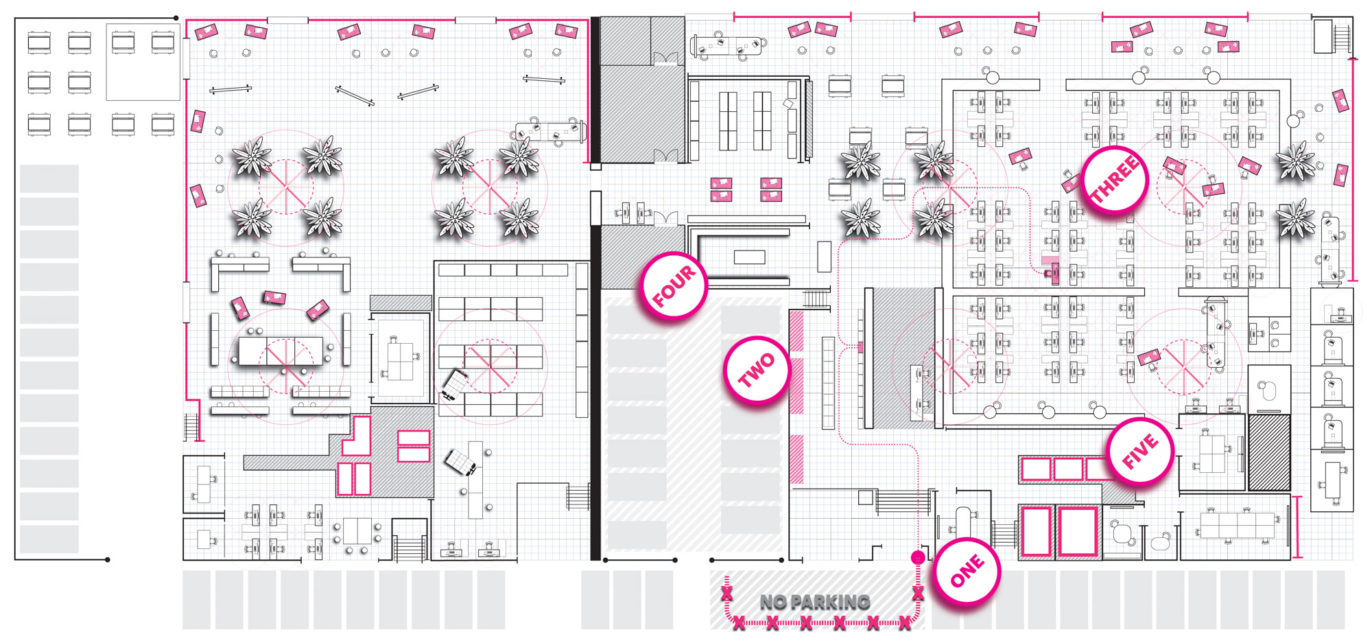 RIOS office work from home case study floor plan