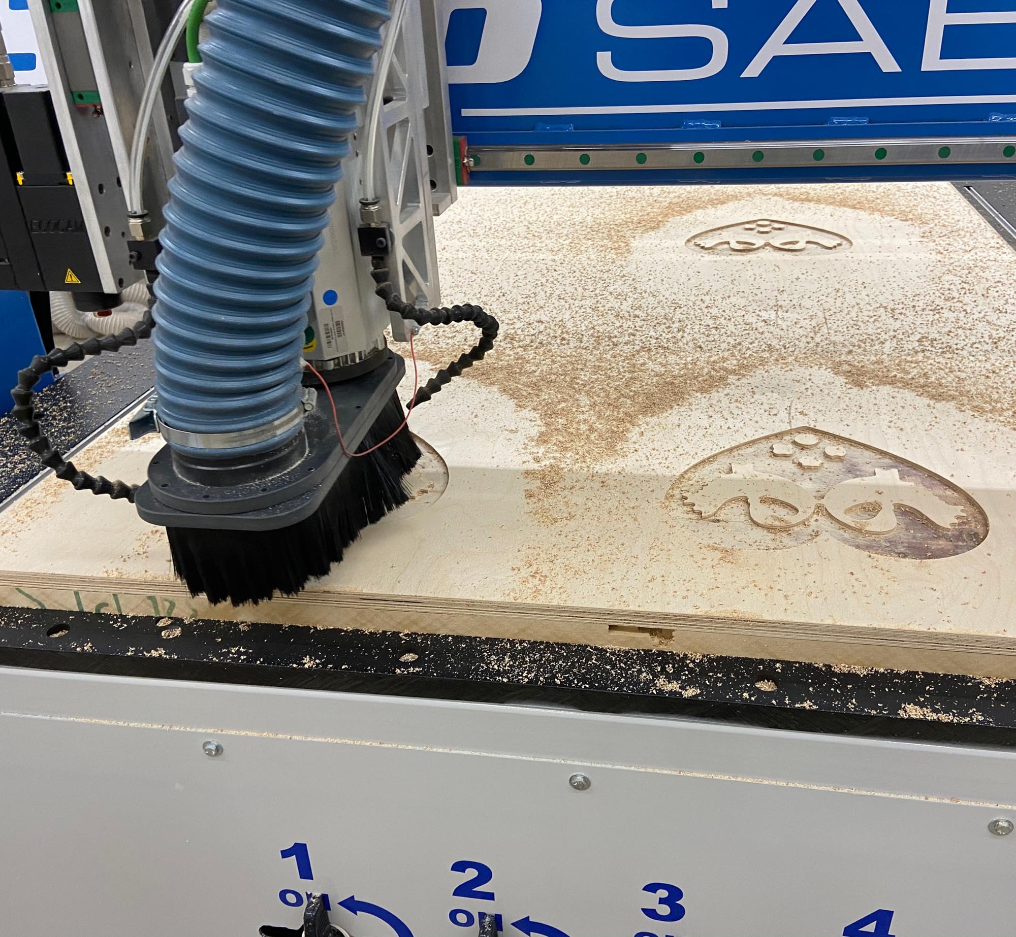 CNC Machine milling a piece of wood