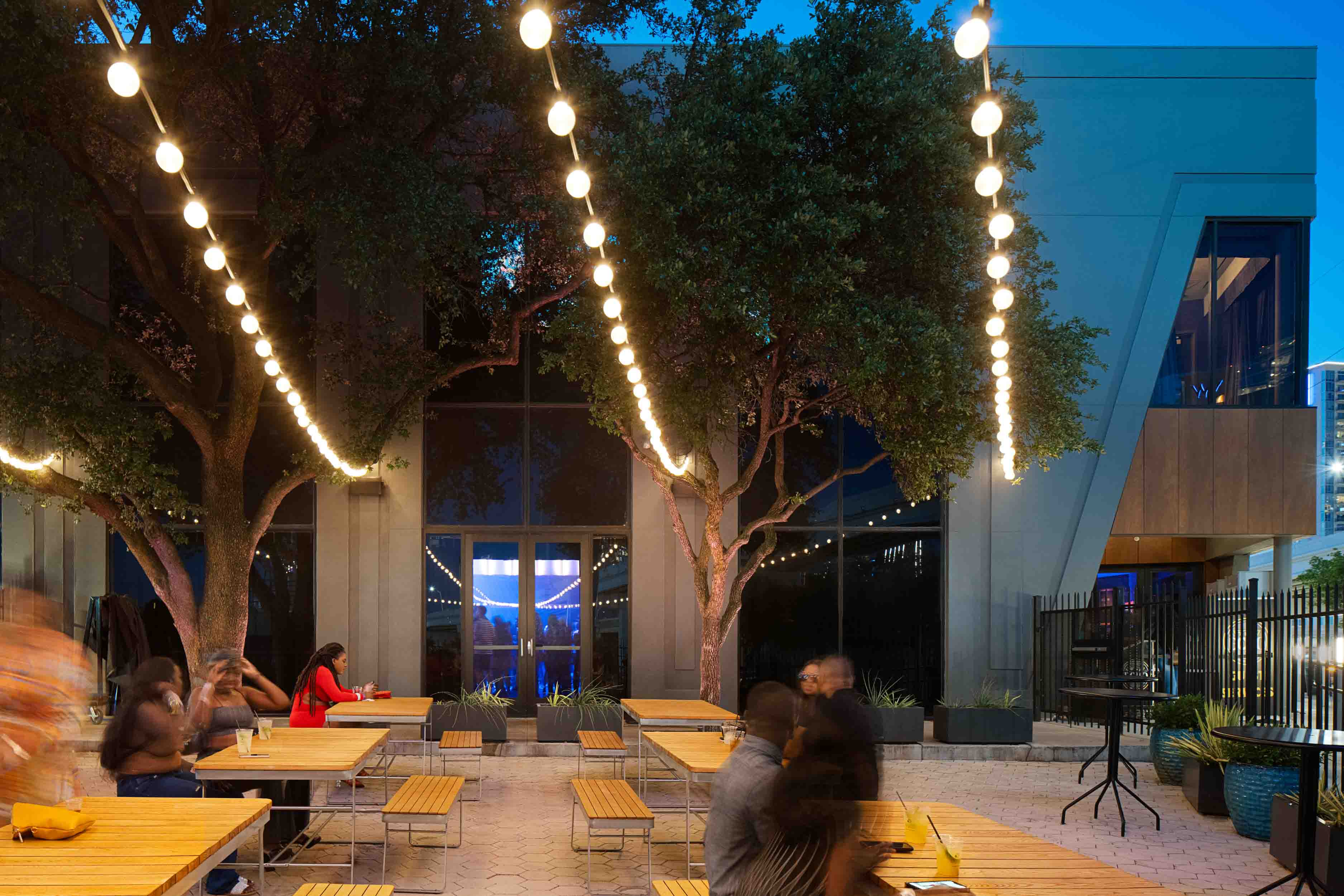Outdoor seating at The Echo Lounge