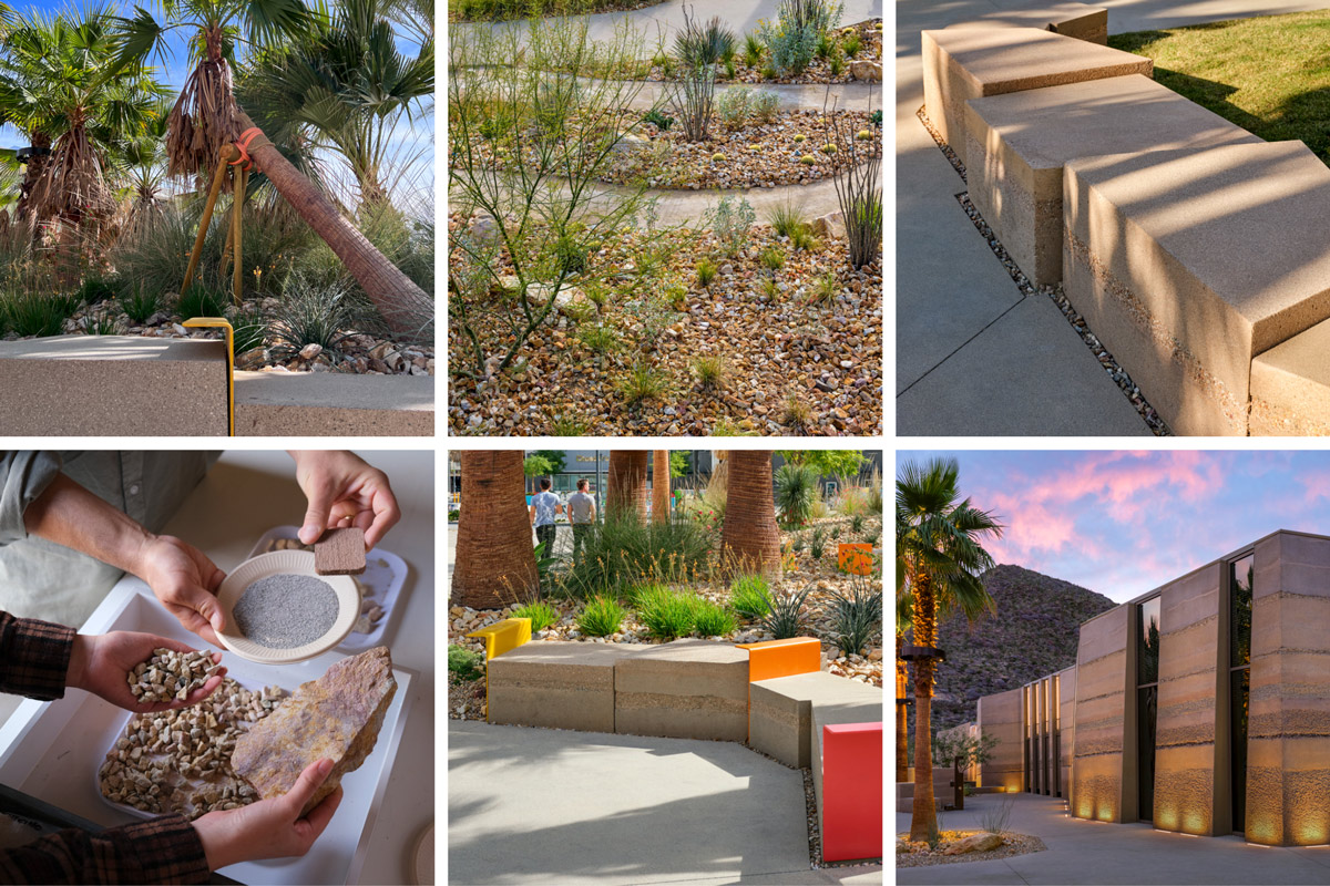 stone and cobble details of Palm Springs Park