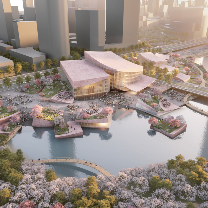 exterior rendering of the Wuhan Theatre