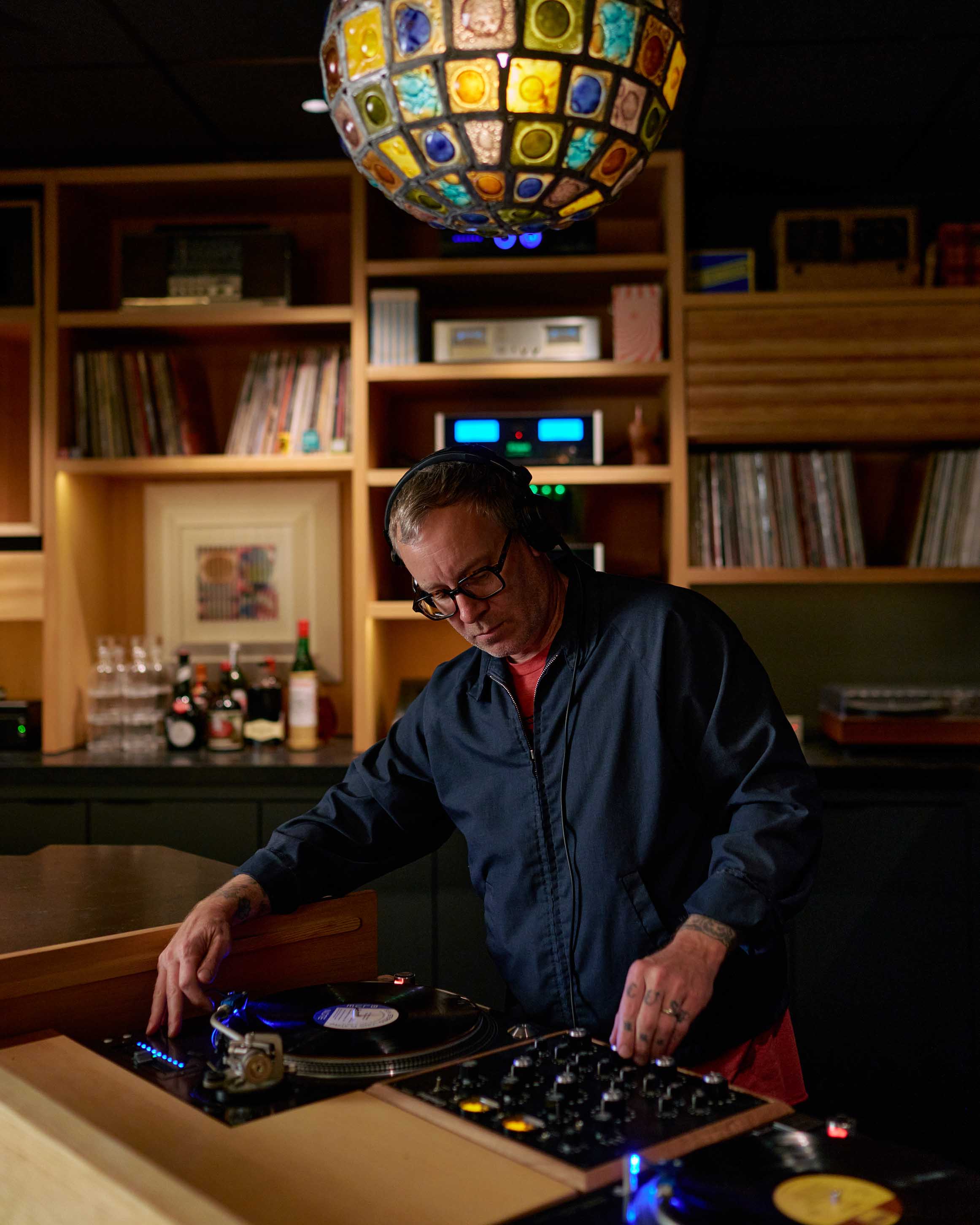 DJ playing vinyl at Austin's Equipment Room