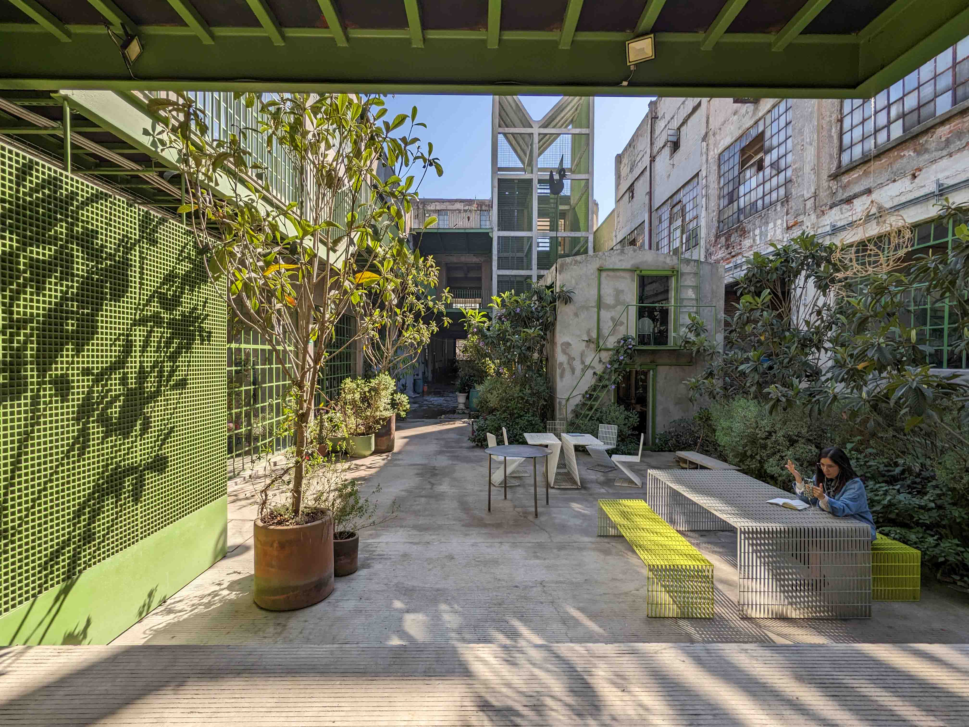 Exterior view of Laguna, an art and design collective space in Mexico City