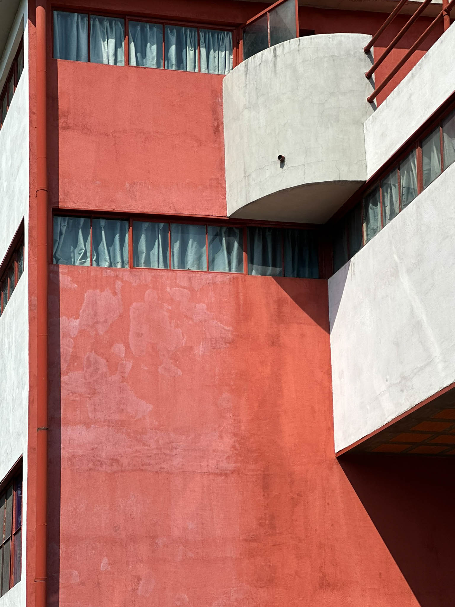 Exterior detail shot of Cecil O'Gorman House