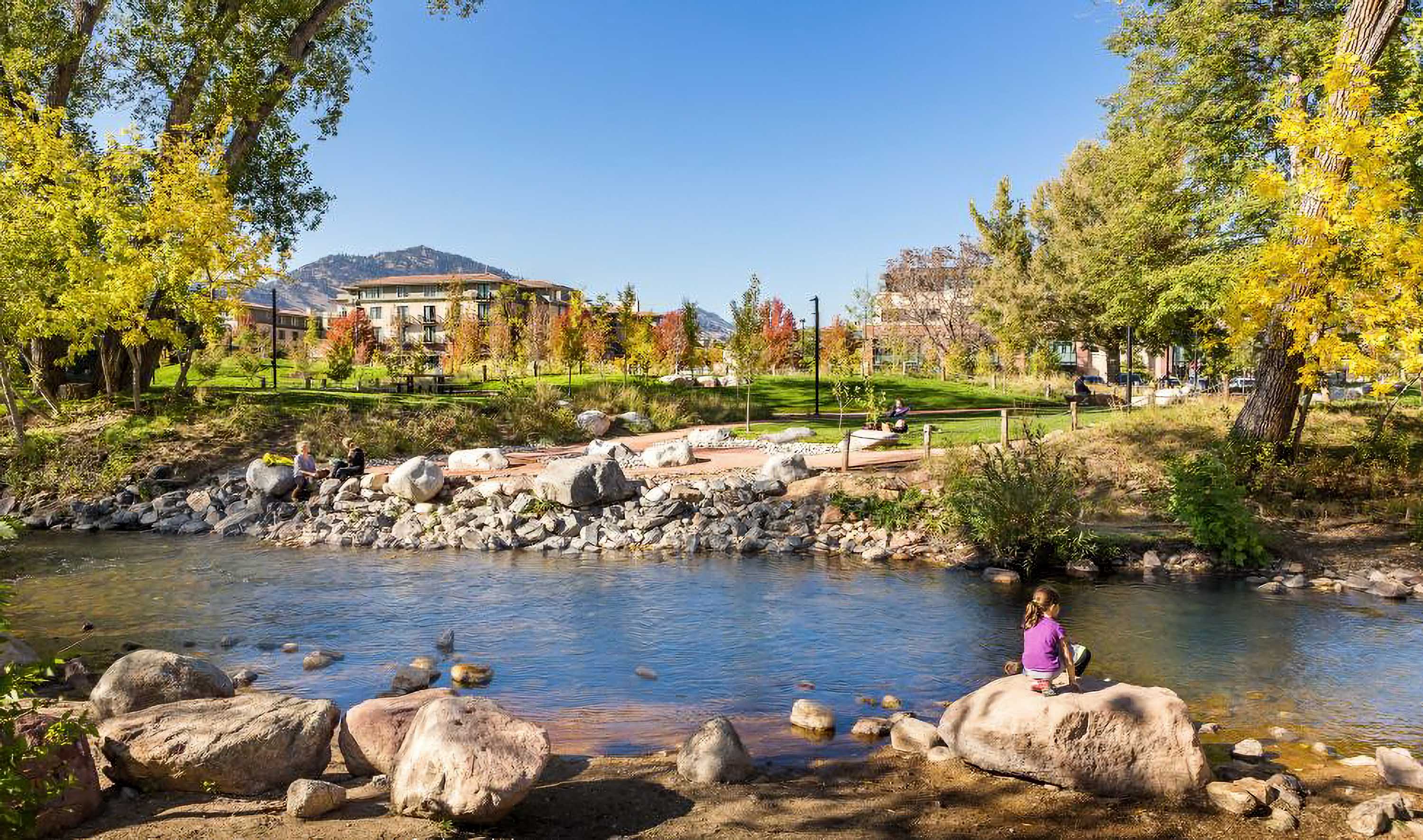 The waterfront at Boulder Civic Area in Downtown Park