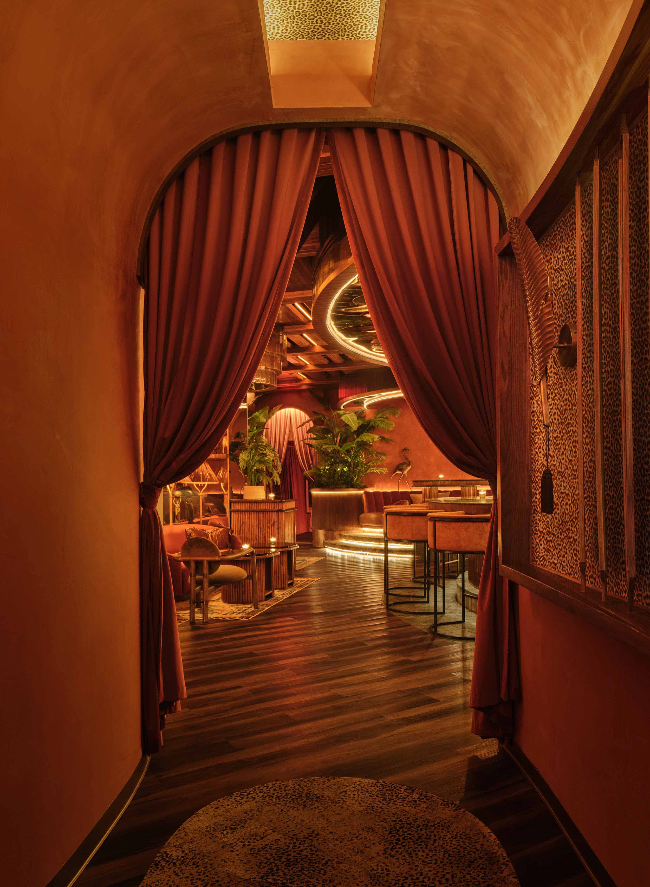 curtained entrance into speakeasy